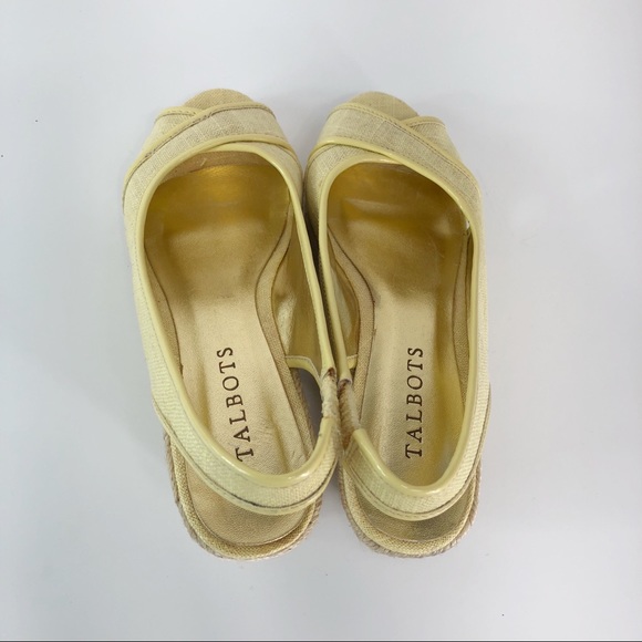 Talbots Wedged Heels yellow size 5.5 (#20) - Picture 7 of 8